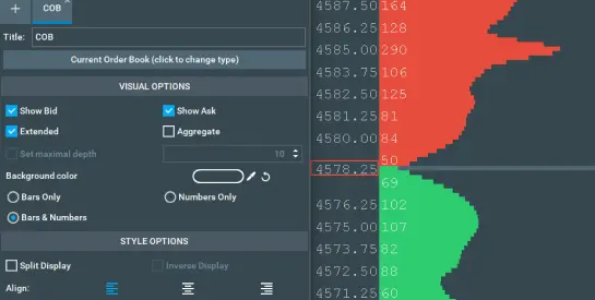 BookMap - Current Order Book